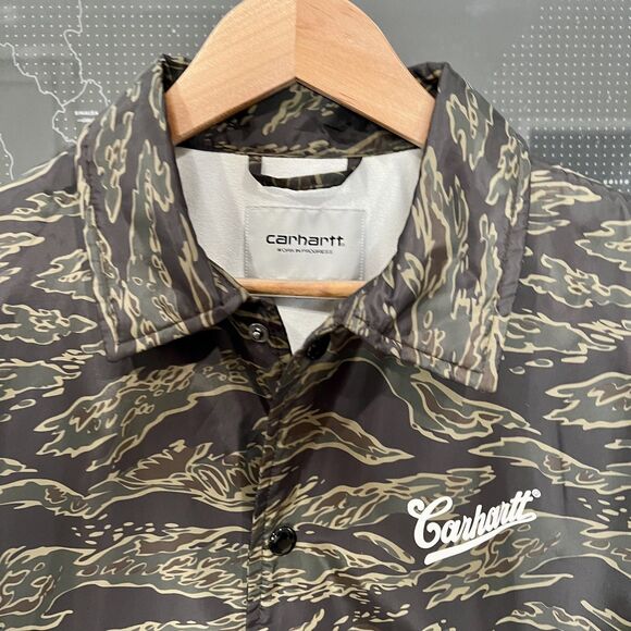 Carhartt WIP - Strike Coach Jacket in Camo (#1022421.676.00.03) - Brown, Green - Picture 3 of 10